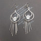 Peach water drop tassel female earrings clip diamond earrings Yunguichuan minority popular jewelry