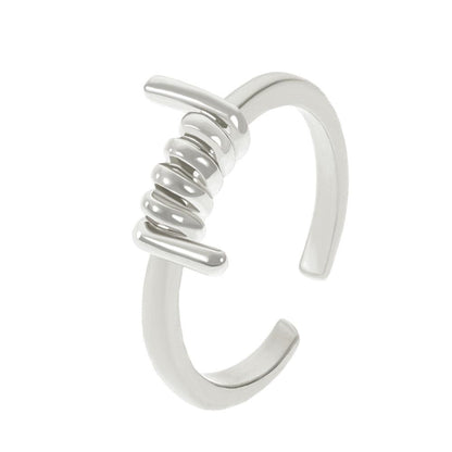 ins simple knotted ring fashion creative metal geometric opening index finger ring personality ring