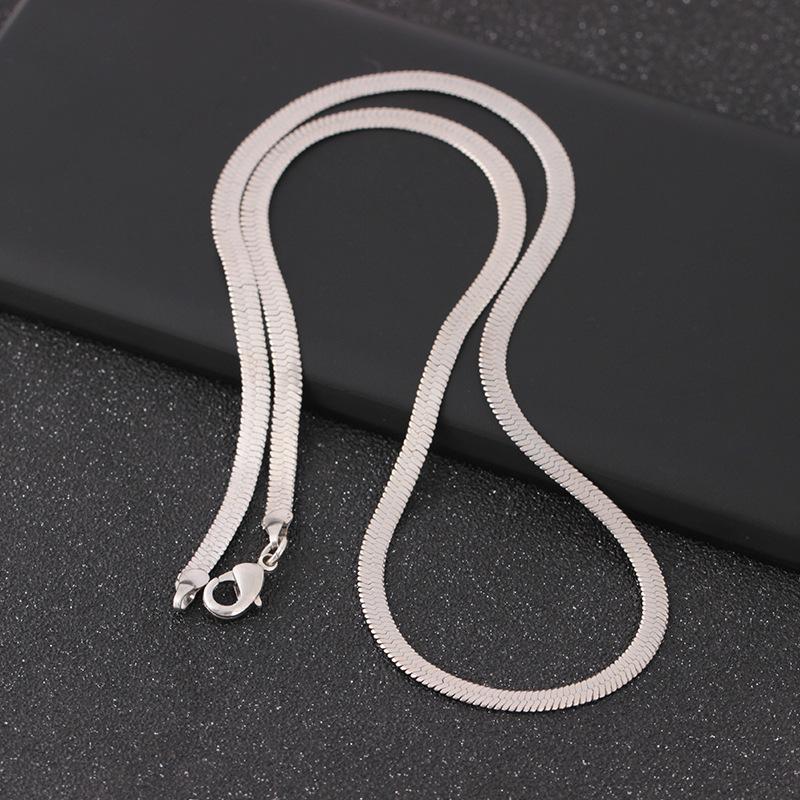 Fashion Snake Bone Chain Simple Personality Clavicle Chain Copper Necklace Jewelry