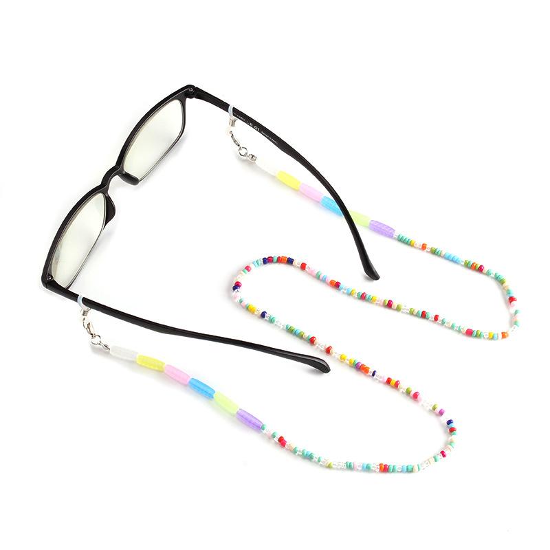 Hanging neck glasses chain anti-lost lanyard chain retro imitation pearl beaded necklace temperament mask chain