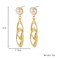 Earrings Jewelry Temperament Pearl Simple Geometric Double Oval Metal Earrings Advanced Sense Versatile Earrings