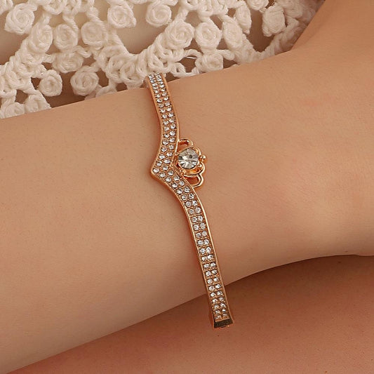 Crown Bracelet ins Simple Diamond Geometric Fashion Bracelet Watch Accessories Girlfriend Gift