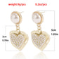 Jewelry beautiful imitation pearl love pendant earrings female hot girl ins trend earrings