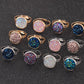 Fashion personality crystal cluster ring simple creative open ring jewelry