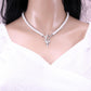 Love black agate OT buckle cold pearl stainless steel necklace light luxury design net red collarbone chain female
