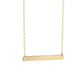 Fashionable small jewelry simple one word horizontal bar necklace