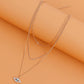 Jewelry fashion multi-layer fine chain diamond blue devil's eye pendant necklace female ins necklace