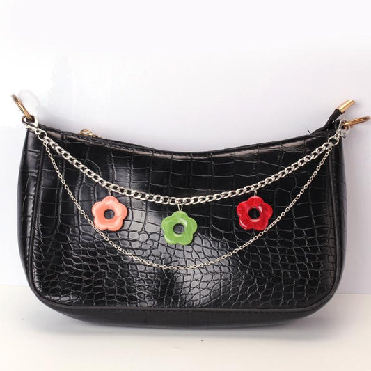 Versatile Bag Accessories Acrylic Chain Flower Petal Pendant Decoration Ladies Bag Pendant