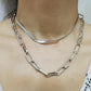 Necklace Gold Plated Snake Chain Copper Double Layer Necklace Women Necklace Jewelry