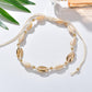 Popular simple jewelry set shell choker alloy shell knotted braided necklace female