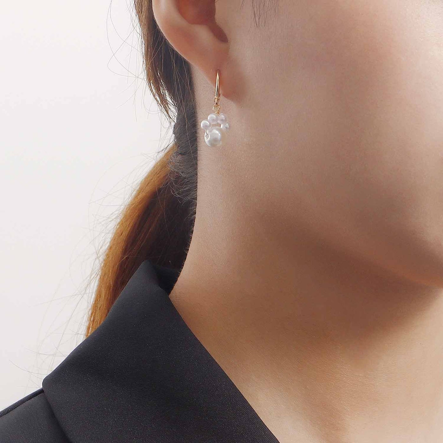 Jewelry Vintage Imitation Pearl Dog Footprint Pendant Earrings Women Earrings High Quality Earrings