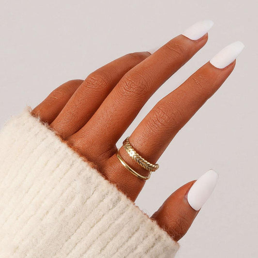 Simple and stylish stainless steel opening wheat ear adjustable ring French style light luxury design ladies all-match ring