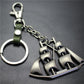 Yifanshun Retro Alloy Sailboat Pendant Leather Keychain 3cm Key Ring Korean Wave Jewelry Bag Pendant