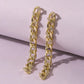 E8677 Temperament Long Earrings Metal Chain Diamond Earrings Personality Hip Hop Cold Fashion Earrings