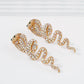 E9797 Exaggerated Snake Earrings Women's Retro AB Diamond Animal Earrings Personality Creative Night Street Shooting Earrings