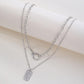 N794 temperament clavicle chain geometric retro necklace niche simple sweater necklace