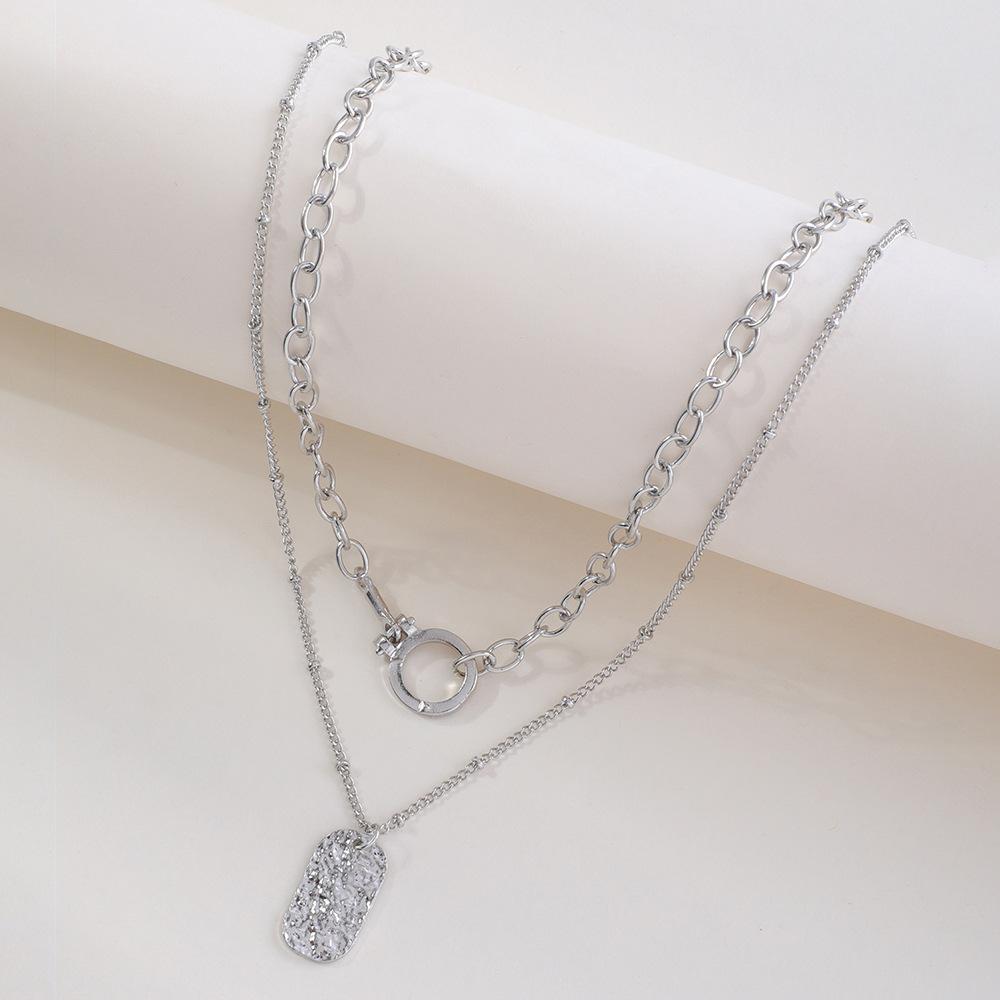 N794 temperament clavicle chain geometric retro necklace niche simple sweater necklace