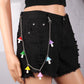 Fashion personality wild mushroom head pants chain ins temperament simple acrylic pants chain
