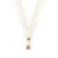 Fashion Geometric Metal Lasso Simple Necklace Metal Sequin Multilayer Necklace