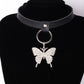 Harajuku Black Punk Choker Necklace Necklace Geometric Butterfly Peach Heart Leather Dark Clavicle Necklace Female