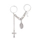 ins chain cross combination ring fashion punk hip-hop one-piece ring for men and women