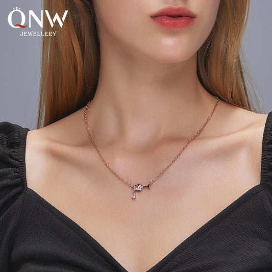 Personality goblet necklace temperament zircon lady love red wine bottle cup pendant clavicle chain