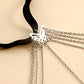 Jewelry ins hot girl hollow butterfly cross pendant leg decoration body chain female