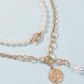 N7626 Popular Necklace Female Fashion Versatile Alloy Necklace Creative Bohemia Coin Pendant