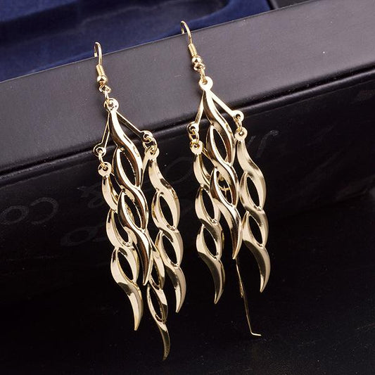 Spiral Wicker Shiny Earrings Night Party Stage Performance Earrings