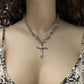 Necklace jewelry punk cold thorn steel nail single layer clavicle chain hipster night lock necklace