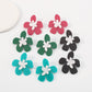 1661 Small Fresh Flower Stud Earrings Acrylic Plate Fashion Contrasting Color Earrings Casual Holiday Earrings