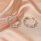 Exaggerated geometric hollow earrings cold C-shaped pig nose earrings net red trend metal earrings accessories