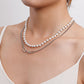Jewelry simple double-layer imitation pearl clavicle chain necklace female niche design explosive beaded necklace