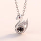 One hundred languages of the same style I love you necklace copper micro-inlaid zircon big belly swan pendant