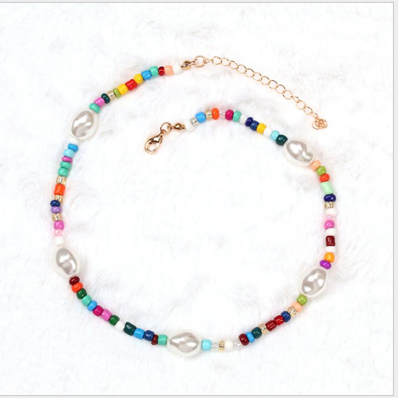 Garnet Flower Feminine Temperament Tassel Punk Individually Wrapped Geometric Purple Ball Chain Necklace