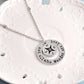 Explosive compass necklace compass letter handmade pendant necklace Wanderlust clavicle chain