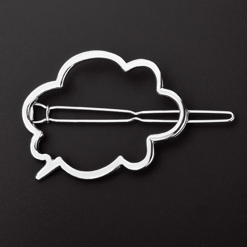 Cloud Hollow Glossy Hair Clip Side Clip Cartoon Hair Accessories