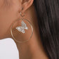 E1655 Minority Light Luxury Fashion Earrings Rhinestone Butterfly Personality Creative Geometric Smart Elegant Earrings