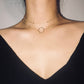 Jewelry simple and elegant creative geometric necklace necklace women's circle copper beads street shooting multi-layer necklace