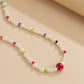 Jewelry Temperament Clavicle Imitation Pearl Mushroom Necklace Creative Beaded Rice Beads Necklace Female