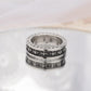 Vintage Punk Cross Inscription Men's Titanium Steel Ring Jewelry