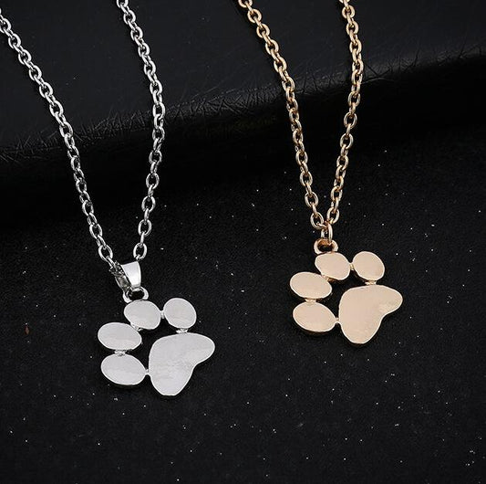 Jewelry Cute Animal Dog Paw Small Pendant Clavicle Necklace Accessories X837