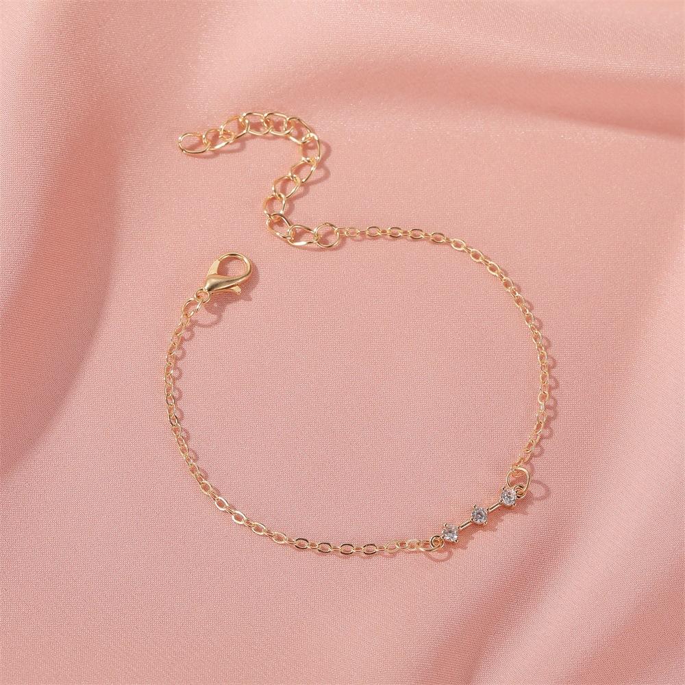 Micro Diamond Star Bracelet Female Literary Simple Square Diamond Zircon Bracelet Small Fresh Student Bracelet Female