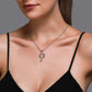 Jewelry heart-to-heart pendant clavicle chain love concentric knot necklace Valentine's Day gift