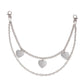 Metal pendant fashion heart-shaped waist chain pants chain ins hip-hop double-layer trend peach heart body chain