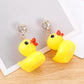 Personality Creative Ear Jewelry Cute Cartoon Little Yellow Duck Women's Pendant Ear Stud Earrings