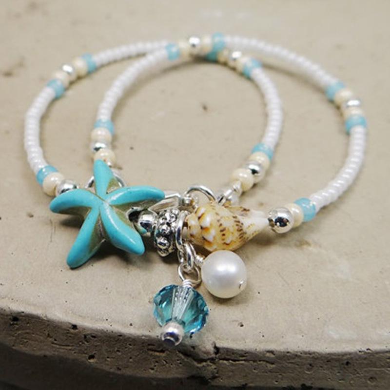 Accessories Conch Mizhu Starfish Anklet Women's Foot Fashion Trend Jewelry Spring