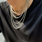 Hip-hop trendy cool street shot metal snake bone chain men's necklace set fashion geometric collarbone necklace