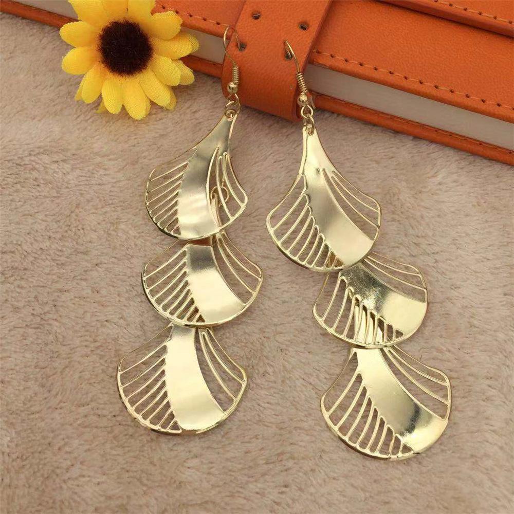 Earrings Hollow Shell Multi-layer Ladies Earrings Skirt Scallop Indian Vintage Earrings