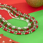 Ornament simple contrast color rice bead beaded necklace female fashion creative Christmas necklace choker